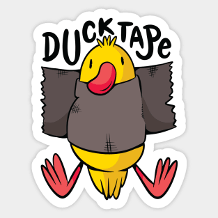 Funny Duck Tape // Cute Duck Duct Tape Pun Joke Sticker